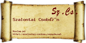Szalontai Csobán névjegykártya